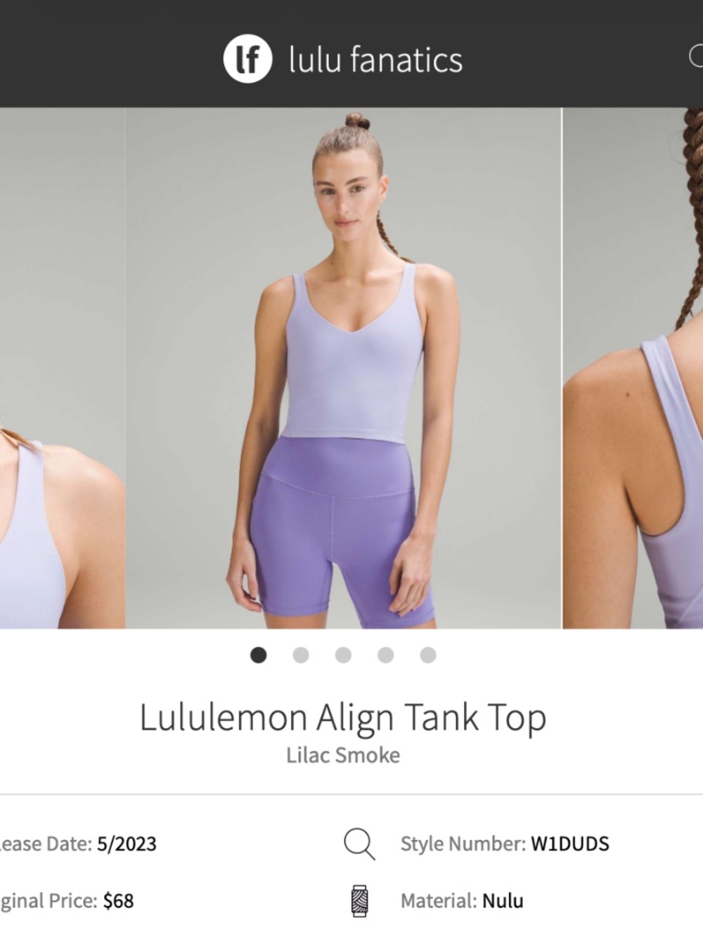 NWT Lululemon Align Tank Top LISM 6